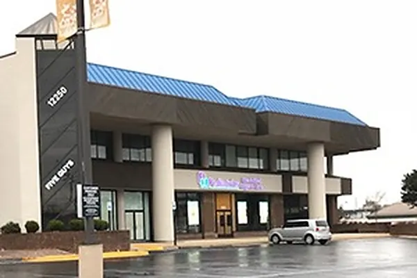 The building at 12250 Rockville Pike, with its car park in front.